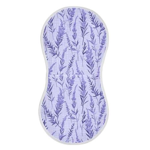 xigua Lavender Baby Burp Cloths for Newborn Boys and Girls 2 Pack, Soft & Absorbent Cotton Baby Burp Cloth, Baby Washcloths, Newborn Towel, Burp Rags