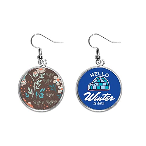 Pendientes flor marrón para looks de oficina y cenas