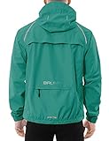 BALEAF Men's Cycling Running Jacket Waterproof Rain Windbreaker Reflective Lightweight Windproof Bike Golf Jacket Green Size L