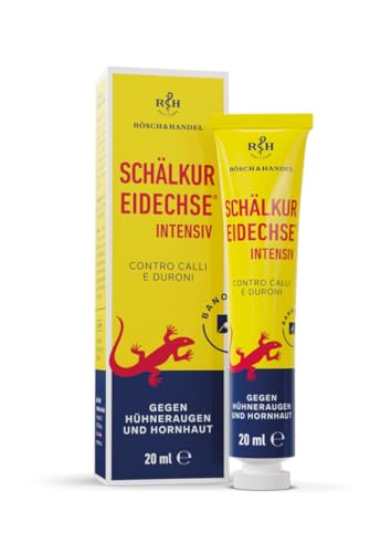 Eidechse Schälkur intensiv | Salbe gegen Schrunden, Schwielen, Hühneraugen und Hornhaut | enthält 40% Salicylsäure | Rösch und Handel