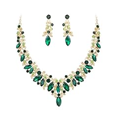 Emerald Color Gold-Tone