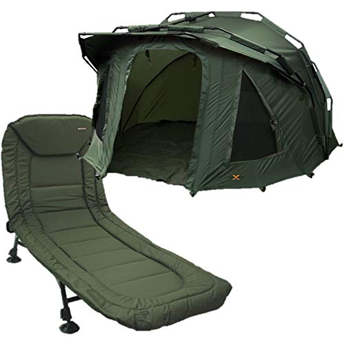 2 Man Fortress 3 Rib Bivvy with Hood NGT Carp Fishing + NGT BED CHAIR 6