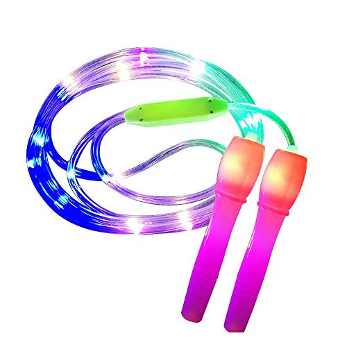 HJKL Luminous Skipping Rope,Kids Children Jump Ropes,Led Light Up Jump Rope,Random Color