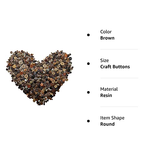 Esoca 650Pcs Brown Button Assortment Brown Buttons For Crafts Tan Craft Buttons Bulk Assorted Sizes Buttons Brown For Crafting #TOP6