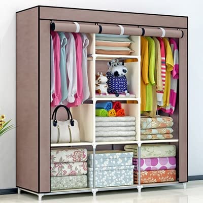 Muebles armario armario ZAW de tela no tejida con estantes para ropa