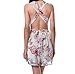 Moxeay Different style Cross/Halter Straps Backless Sexy Jumpsuit Romper,Floral Printing,X-Large