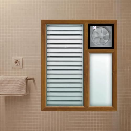 Image of HomeConcept Small Mosquito Net for Exhaust Fan and Bathroom Small Window - 120 GSM Pre-Stitched Ready-to-Use Fiberglass Mesh, Protection from Insect, Dust and Lizard, Washable (Black, 40cm x 60cm)