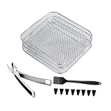 TUXCAXI Mehrlagige elektrische Frittierroste, vielseitiger Grillrost, Küchengerät zum Kochen und Backen von Snacks, herausnehmbarer Grillrost bietet viel
