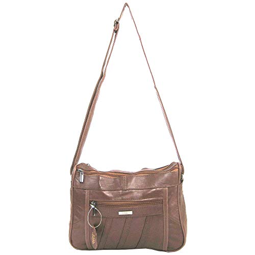 Sac à main en cuir deux compartiments zippés SNUGRUGS pour organiser vos affaires