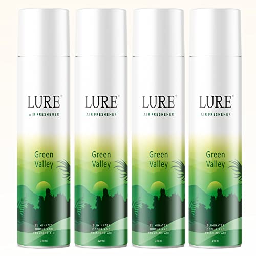 Image of LURE Room Freshener Spray|Air Freshener For Home And Office - Green Valley (220Ml Each, Pack Of 4)