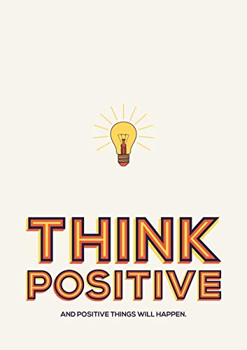 Affiche en métal Think Positive pour salon et coin bureau