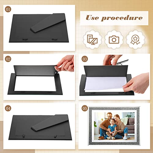 Kathfly 8 Pcs 5 X 7 Inch Glitter Picture Frames Sliver Glitter Photo Frame For Tabletop Or Wall Crushed Diamond Silver Bling Photo Frame Sparkle Glass Wedding Photo Frames For Tabletop Display #TOP5