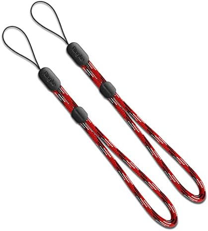 Ringke Lanyard Wrist Strap Compatible with Cellphone, Phone Cases, Keys, Cameras & ID MP3 QuickCatch Adjustable String - Varsity Red (2 Pack)
