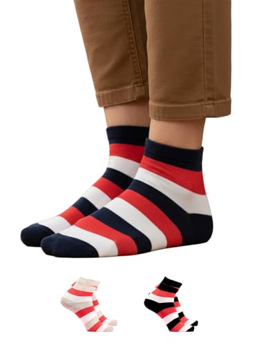 Image of Orbit Ankle Length Socks for Men |Made With Durable & Breathable Cotton | Ideal for Gym, Running, Office | 3 Pair -Multicolor