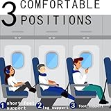 Airplane Foot Hammock - Portable Comfort Rest Sling - with Extended Adjustable Strap Travel Foot Hammock,for Office Work Sleep International Flying Road Trip Plane Gadgets - Image 8
