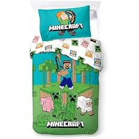 Juego de Cama Minecraft Individual | Funda Nórdica 140x200 cm y