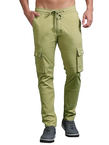 Image of Miraan Men's Regular Fit Mid Rise Cargo Pant