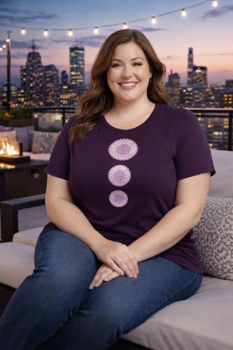 Image of In Love Women's Graphic Printed Cotton Plus Size Longline T-Shirt | Cotton fabric - soft longline T-shirt with easy plus-size fit