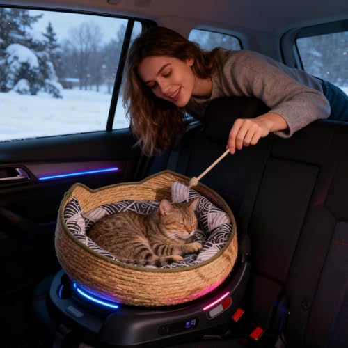 Cesta para gatos con diseño suave y auténtico accesorio de interior 4