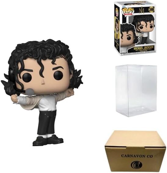 Funko Pop! Rocks Michael Jackson Superbowl Funko Figura de vinilo #346 (con funda protectora de plástico y caja de cartón CCO Pop Shipper para