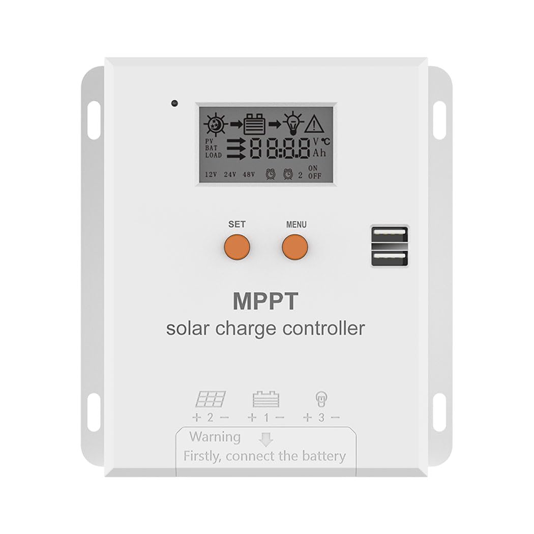 Y&H 20A MPPT regolatore del caricatore solare 12V/24V compensazione della temperatura della batteria regolatore della batteria del pannello solare Max PV ingresso 75VDC Lavora con AGM, Gel, allagato e