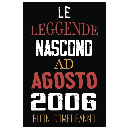 Le Leggende Nascono Ad Agosto 2006: Idea regalo originale e divertente di 17 anni per per ragazze e ragazzi. Taccuino a righe