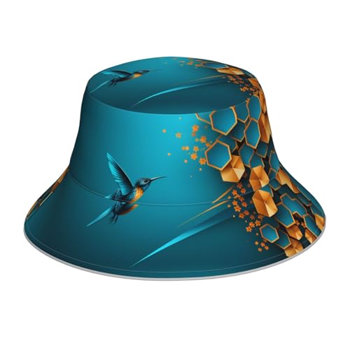 Chapeau bob réfléchissant HYTTER imprimé martin-pêcheur pour randonnée nocturne