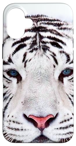 Cool Wild White Tiger Tシャツ レオパードタイガーグラフィックデザイン スマホケース iPhone 16 Plus 用