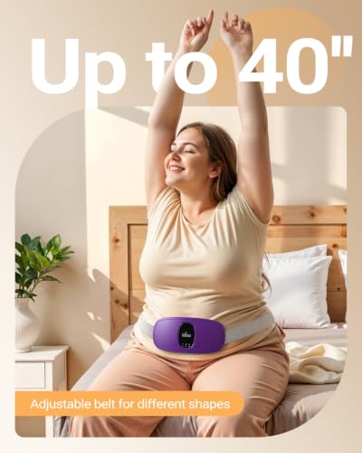 Image of iDOO Heating Pad for Cramps, FSA Eligible Items Only List, Portable Cordless Heating Pad, Electric Waist Belt Device for Cramps Pain, Gifts for Girlfriend Mom Wife Women (Deep Purple)