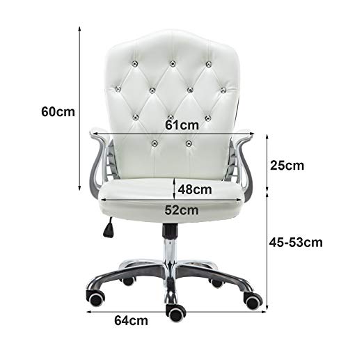 Chaise de bureau mal de dos réglable avec soutien lombaire et cuir