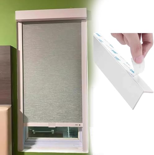 Tira de bloqueo de luz angular blanca para ventanas, juego de 4 perfiles de 120cm 2