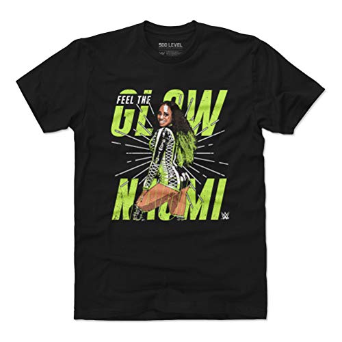 500 LEVEL Naomi WWE Shirt (Cotton, Large, Black) - Naomi Feel The Glow WHT