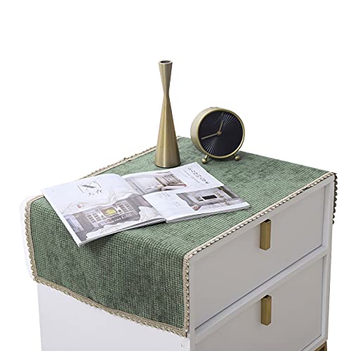 COMFEELING Nachttischdecke, Luxus-Stoff, Nachttischdecke, mit Quasten, leicht, Nachttisch, Staubschutz, Tischdeckchen für Möbel, Dekoration, Kommoden und Beistelltische Cover