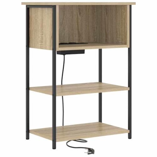 Petite Commode Chêne Sonoma pour une Chambre Ambiance Rustique et Connectée