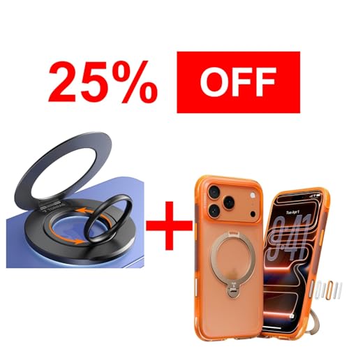 TORRAS Magnetic Stand Case & Magnetic Phone Grip Ring Holder Kickstand