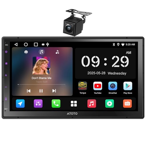 ATOTO A5L 7-Inch Android Double DIN Car Stereo With Wireless CarPlay and Backup Camera