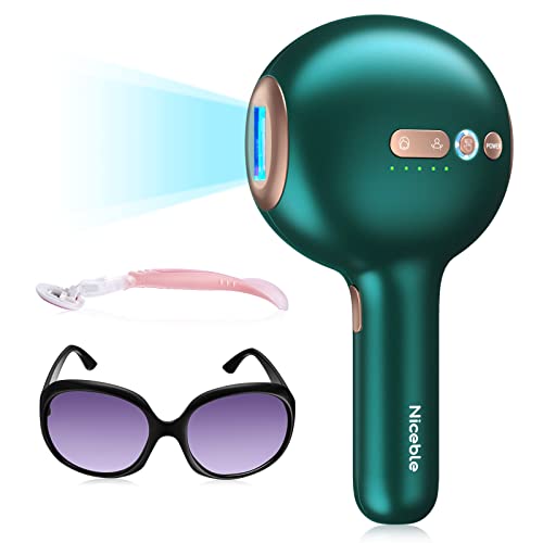 NICEBLE Hair Removal Device for Women and Men, Facial and Body Hair Remover for Home and Salon use, Painless Hair Remover on Armpits, Back, Legs, Arms, Face, Bikini Line