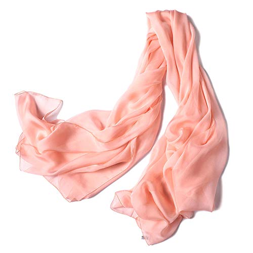 Mousseline de soie foulard long contre le vent frais : écharpe mince automne hiver