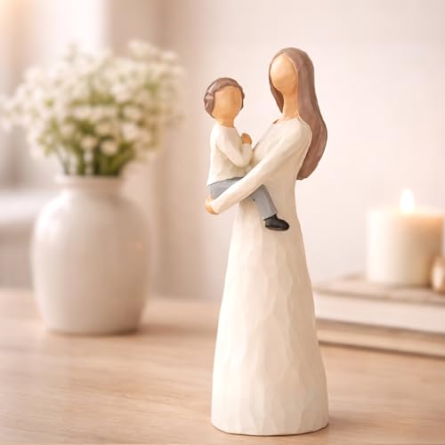 StrawbGira for Mom: Unique 9" Resin Figurine Mother-Son Gifts Birthday Gifts from Son