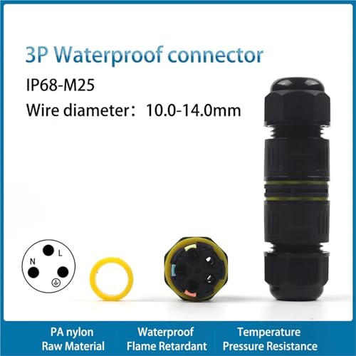 Conector de cable rápido M25 IP68 contra cortocircuitos por humedad en cajas exteriores 2