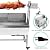 ElfinAura 52" Stainless Steel Rotisserie Grill - Heavy Duty 200LBS Capacity Electric BBQ Spit Roaster w/ 50W Motor, with Windscreen Electric Adjustable Height & Lockable Wheels for Whole Pig, Lamb.