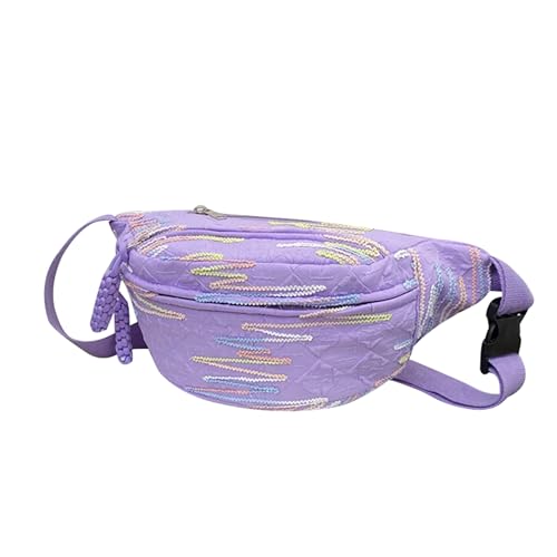 eYLun Women Fanny Pack Crossbody Bag Adjustable Casual Waist Bag FashionChest Bag Waist Pack for Travel Walking Running Hiking Purple