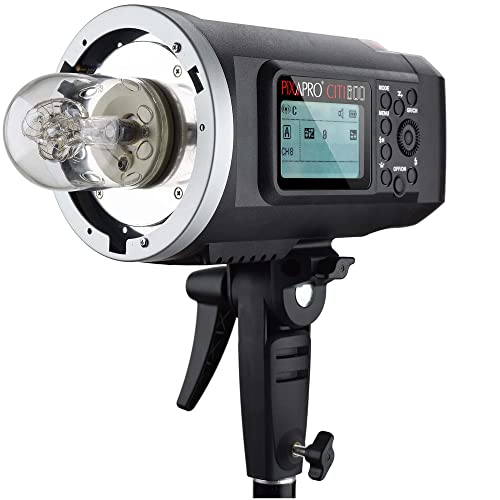 Pixapro CITI600 600Ws Battery Powered Flash Professional Portable Outdoor Studio Strobe 5600K Photo Lighting Bowens Fit HSS 1/8000s High Speed Sync Wireless Universal Camera System AD600B (Manual)