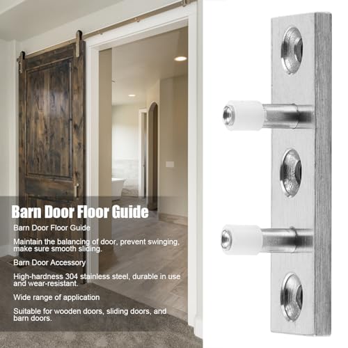 Barn Door Floor Guide, Household 304 Stainless Steel Floor Roller Guide,Hardware Fittings for Sliding Barn Door,Barn Door Guide Smoothly and Quietly