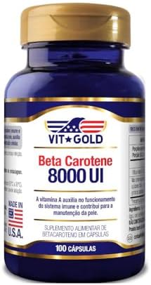 Vitamina A Beta Caroteno 8000 UI Vitgold 100 capsulas