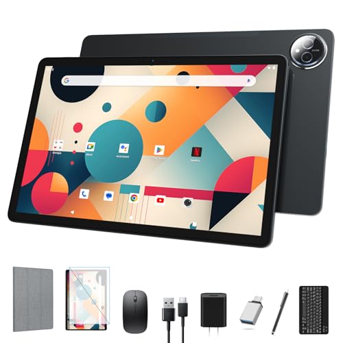 Tablet-11 inch Android 16 Tablet,4G Cellular+5G WiFi, Tablets with Keyboard,Pen,Mouse,Case, MTK8786 Octa-Core,20GB 128GB 1TB Expansion, 4G LTE Tableta, 13+8MP Camera, T-Mobile SIM Card Support
