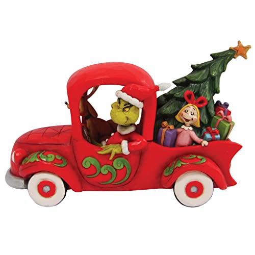 The Grinch By Jim Shore Grinch In Truck Figurine, Red, height 15 cm