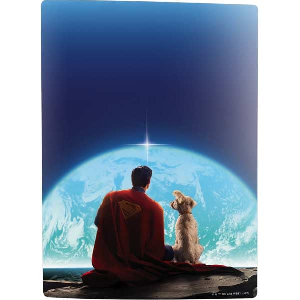 Skinit Decal Gaming Skin Compatible with PS5 Digital Edition Bundle - Officially Licensed Superman 2025 Superman & Krypto Watch The Earth Design