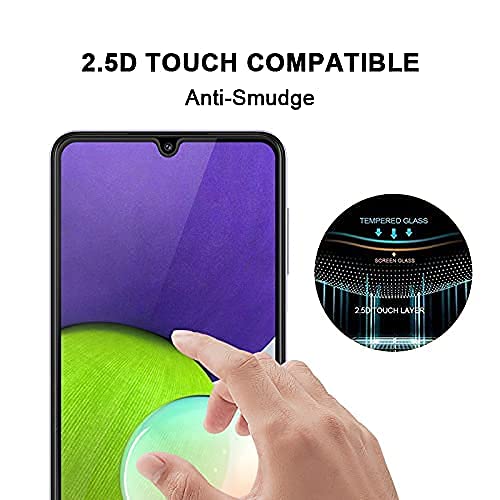 Image of Screen Protector for Samsung Galaxy A03s | A03 (Black) Tempered Glass Edge-to-Edge 6D Screen Guard With Installation Kit