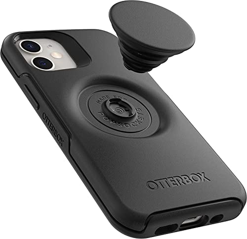 Coque iPhone 12 Mini fine Otterbox PopSockets intégrés protection antichoc noire - 3
